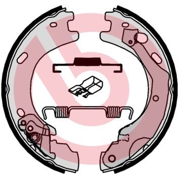 Комплект тормозных колодок, стояночная тормозная система BREMBO S44510