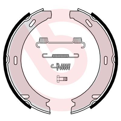 Комплект тормозных колодок, стояночная тормозная система BREMBO S50507
