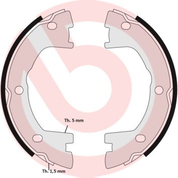 Комплект тормозных колодок, стояночная тормозная система BREMBO SA6506