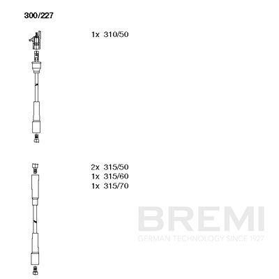 Комплект проводов зажигания BREMI 300227