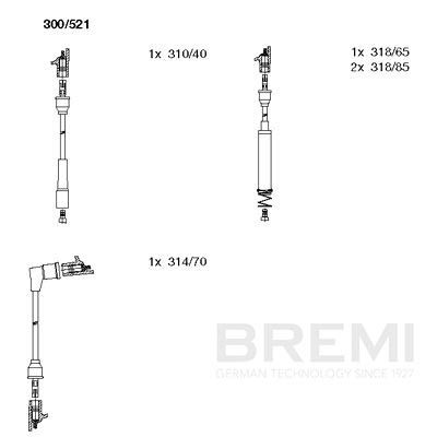 Комплект проводов зажигания BREMI 300521