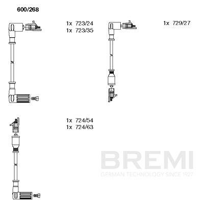 Комплект проводов зажигания BREMI 600268