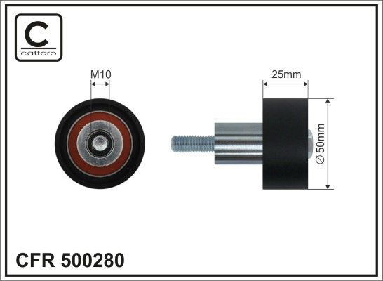 Паразитный / Ведущий ролик, зубчатый ремень CAFFARO 500280