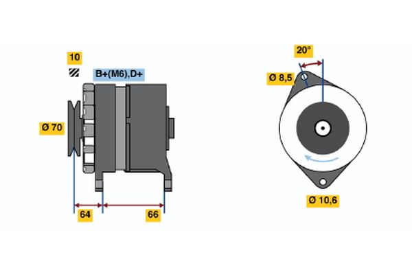 Генератор BOSCH 0986030990