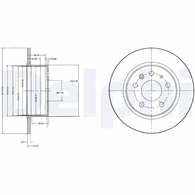 Тормозной диск DELPHI BG2252