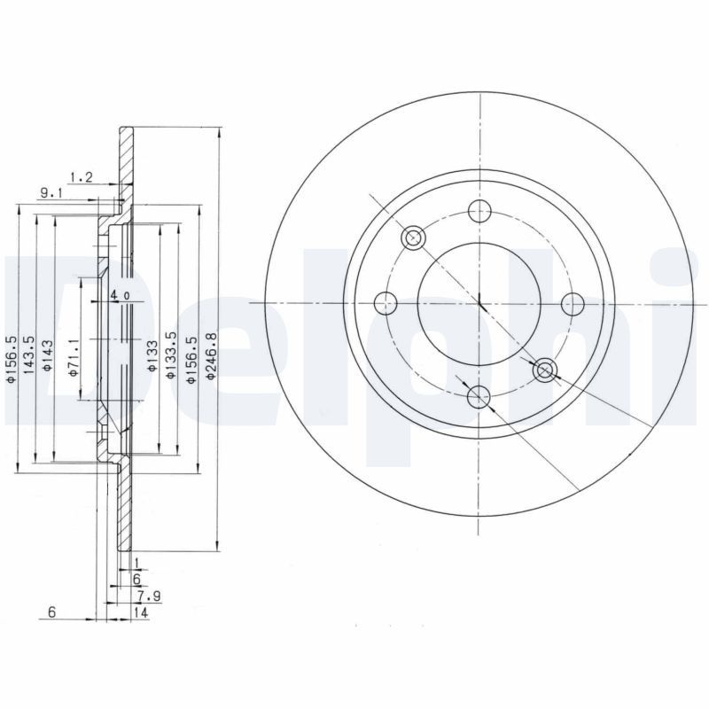 Тормозной диск DELPHI BG2445