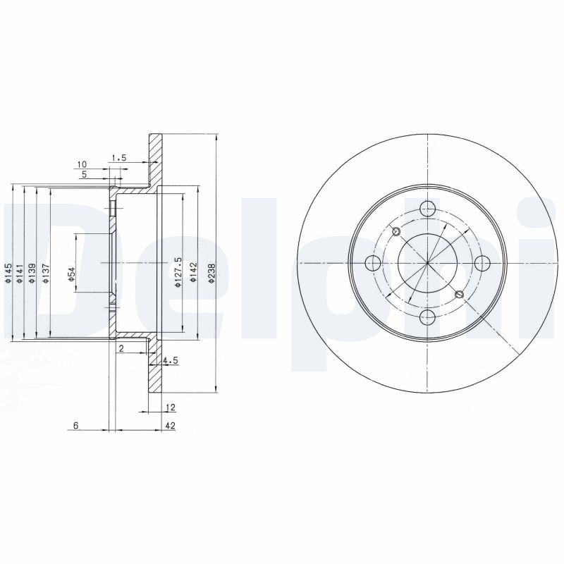 Тормозной диск DELPHI BG2597