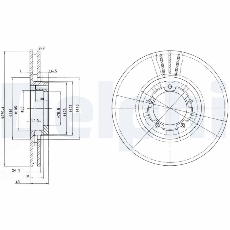 Тормозной диск DELPHI BG2663