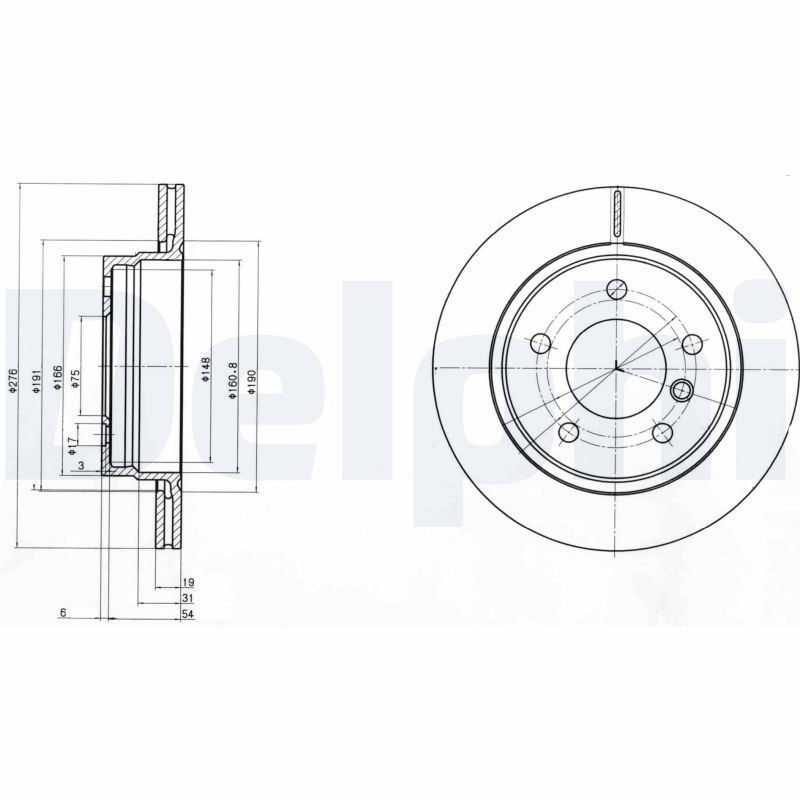 Тормозной диск DELPHI BG3041