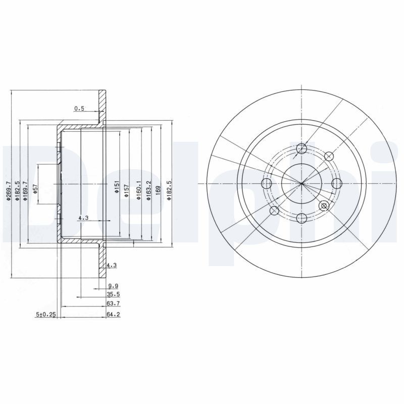 Тормозной диск DELPHI BG3141