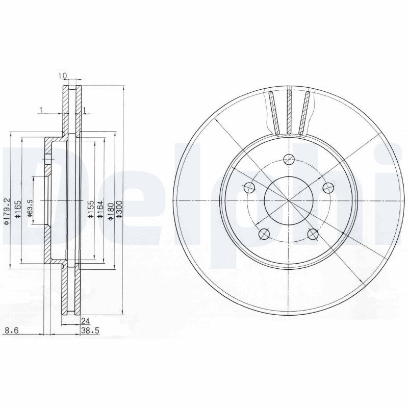 Тормозной диск DELPHI BG3537