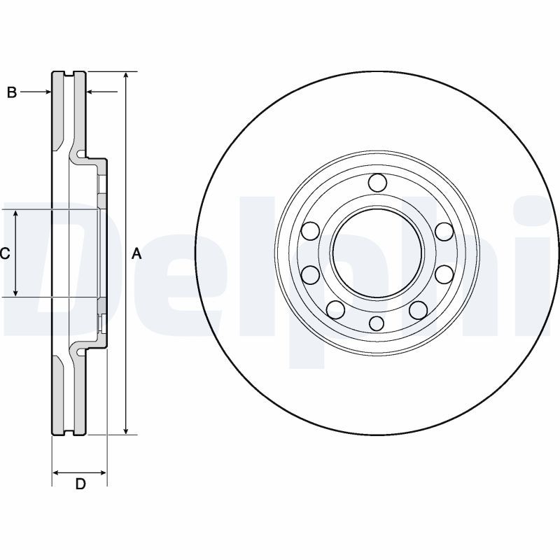 Тормозной диск DELPHI BG3713