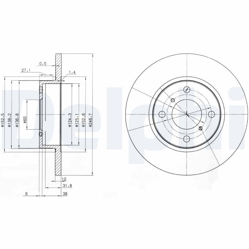 Тормозной диск DELPHI BG3769