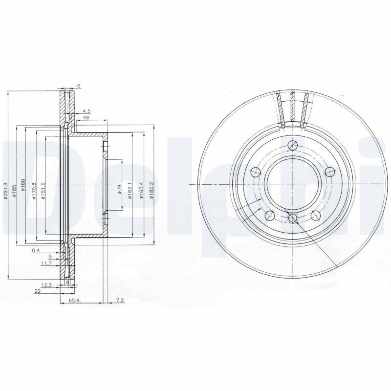 Тормозной диск DELPHI BG3900