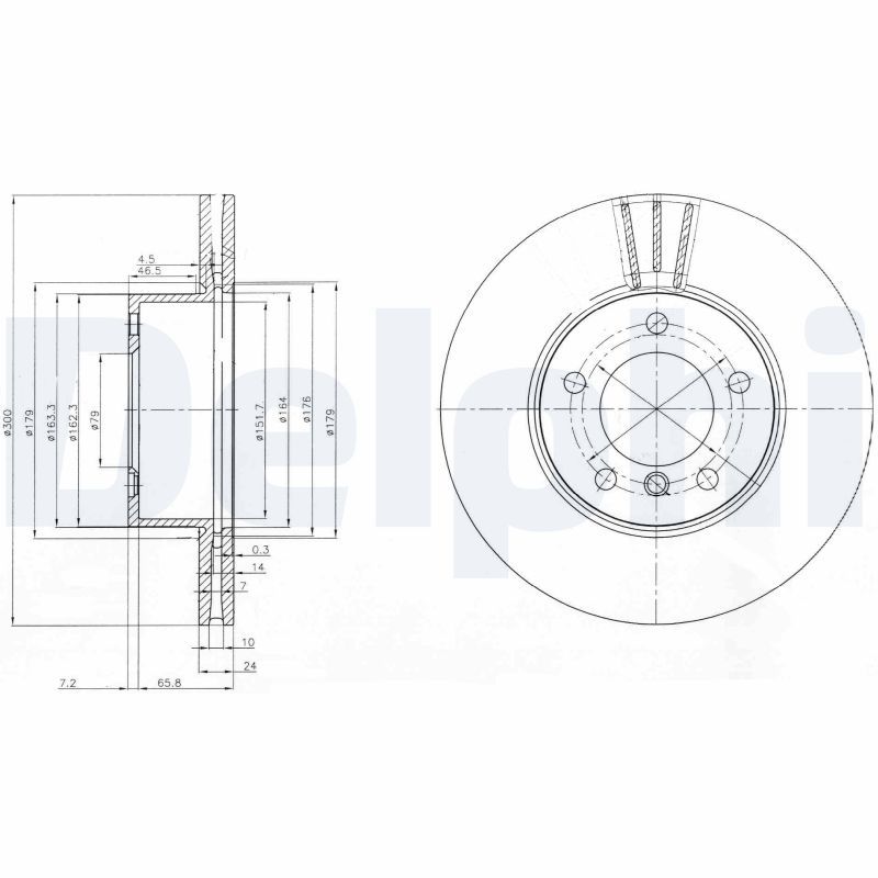 Тормозной диск DELPHI BG3998C