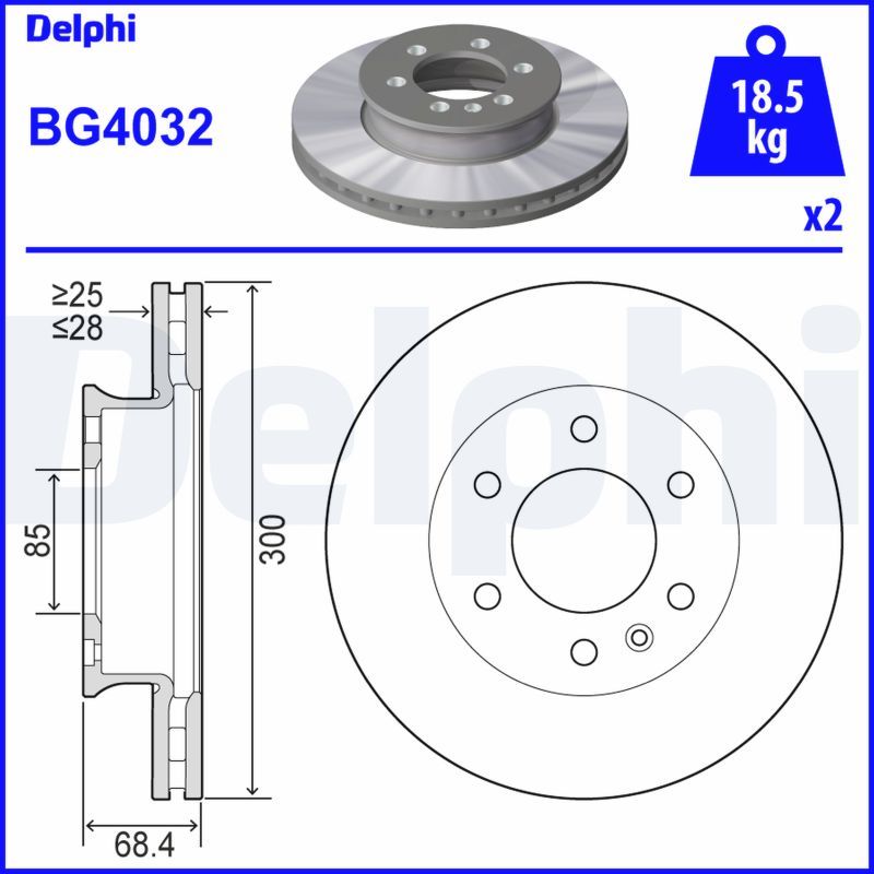 Тормозной диск DELPHI BG4032
