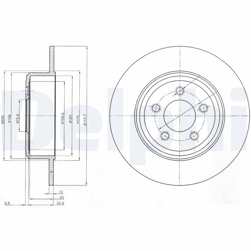 Тормозной диск DELPHI BG4074