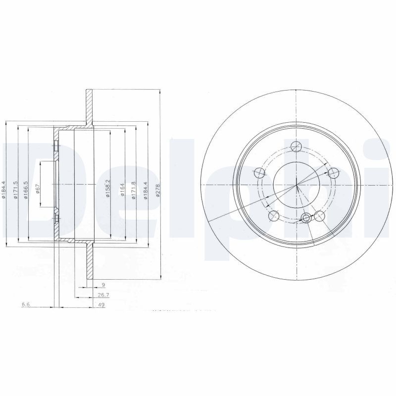 Тормозной диск DELPHI BG4152