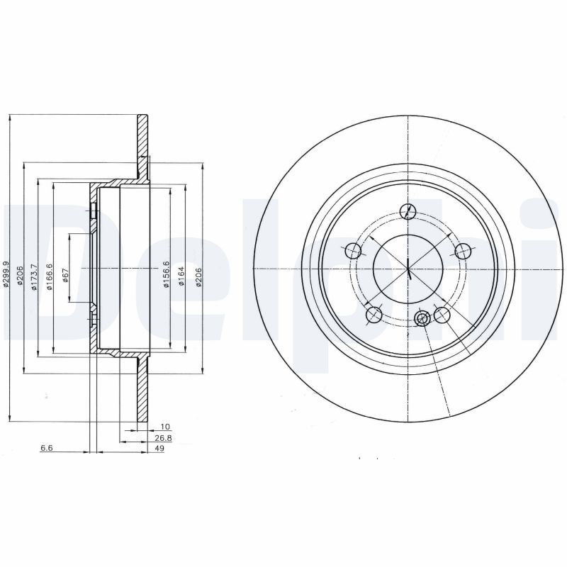 Тормозной диск DELPHI BG4153
