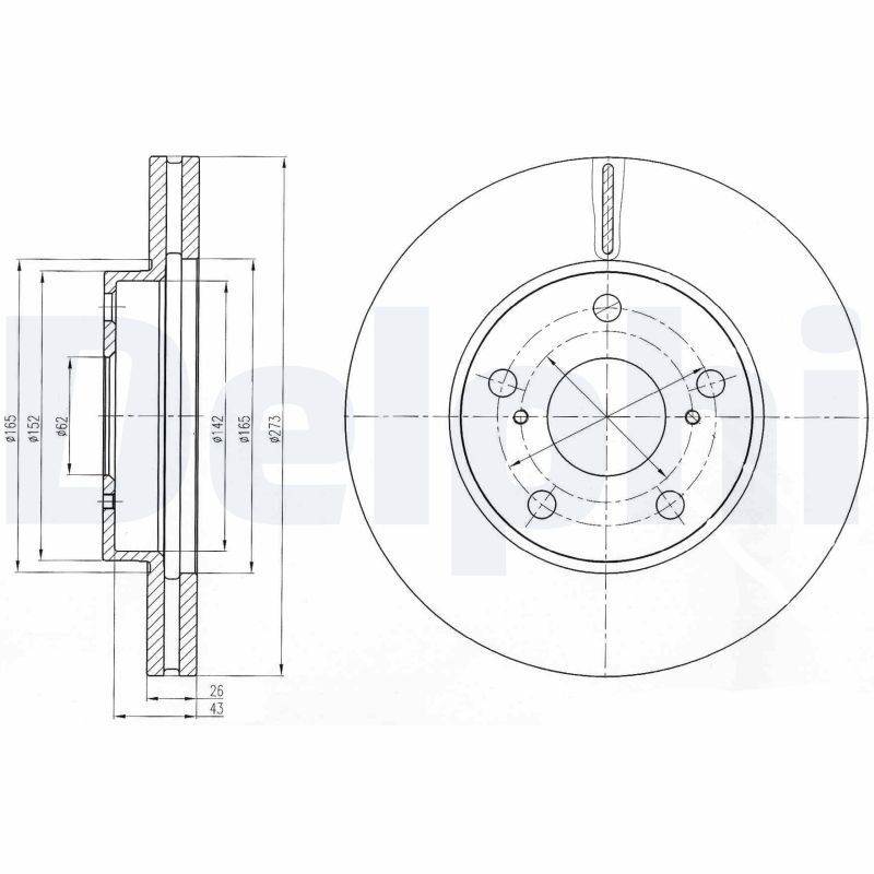 Тормозной диск DELPHI BG4234