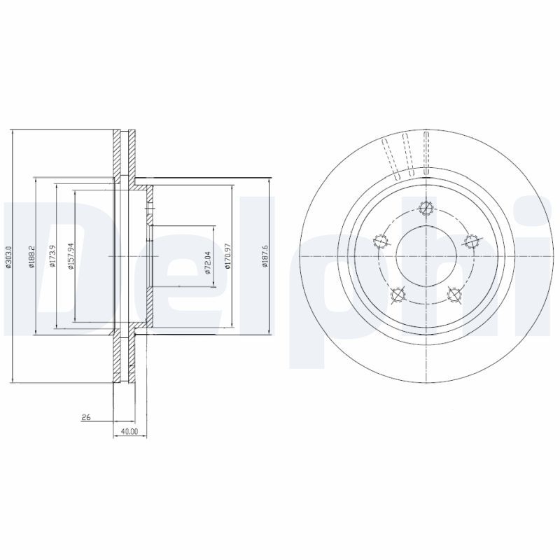Тормозной диск DELPHI BG4240C