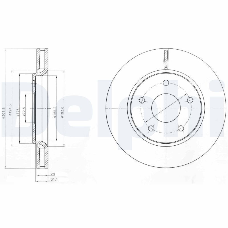 Тормозной диск DELPHI BG4248