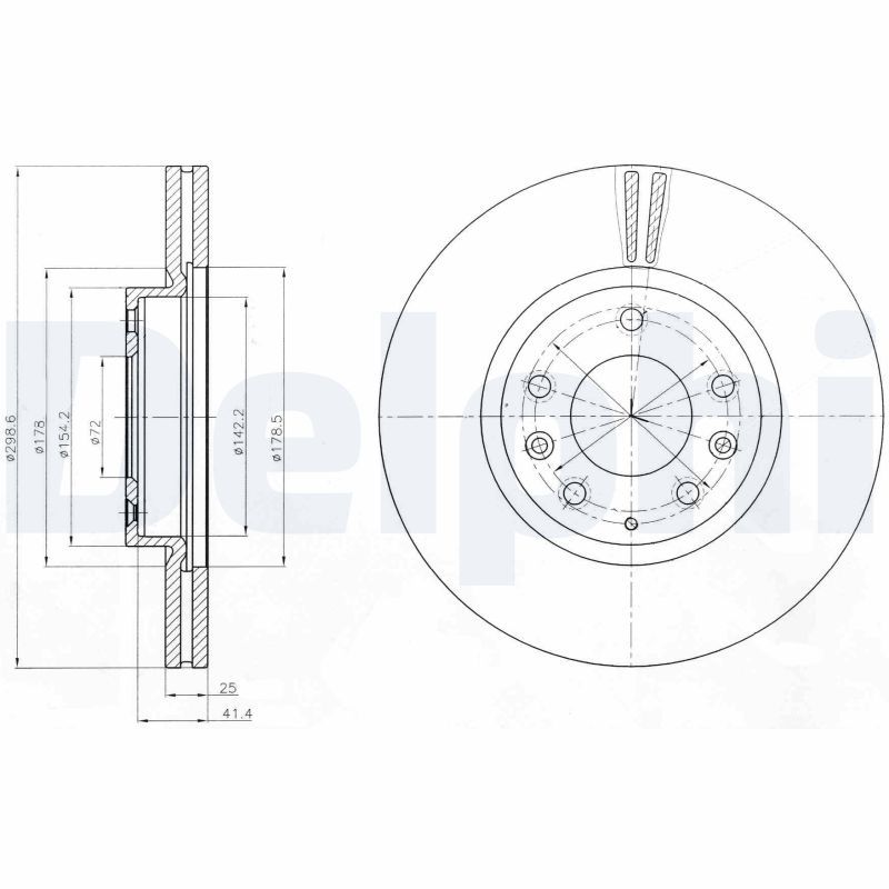 Тормозной диск DELPHI BG4255