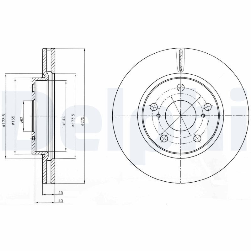Тормозной диск DELPHI BG4304