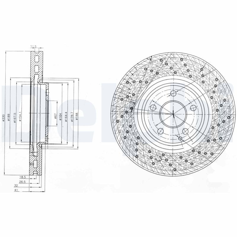 Тормозной диск DELPHI BG9014