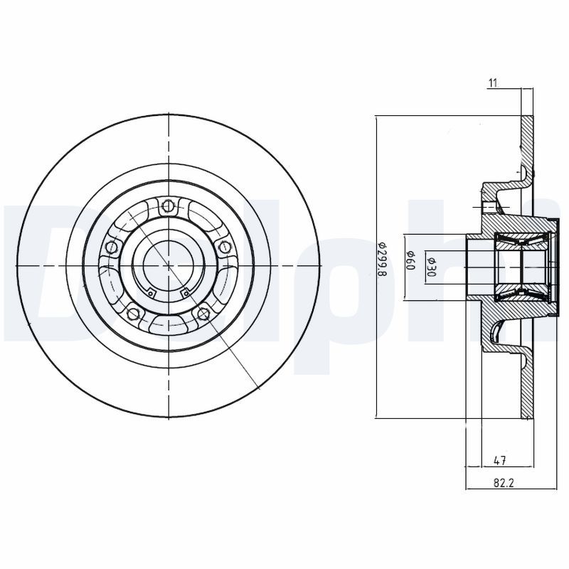 Тормозной диск DELPHI BG9023RS