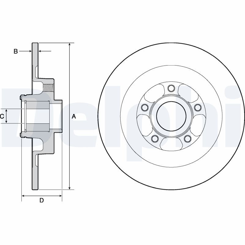 Тормозной диск DELPHI BG9138RS