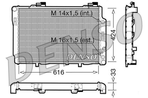 Радиатор, охлаждение двигателя DENSO DRM17071