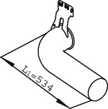 Труба выхлопного газа DINEX 68716