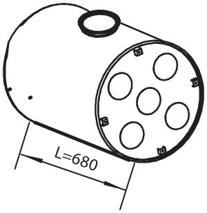 Средний / конечный глушитель ОГ DINEX 80403