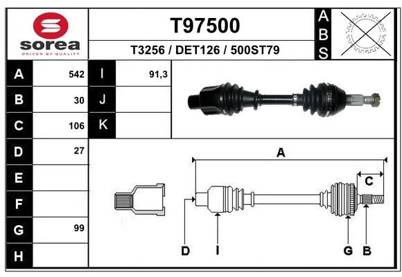 Приводной вал EAI T97500