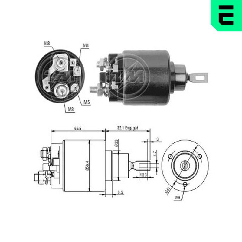 Тяговое реле, стартер ERA ZM571