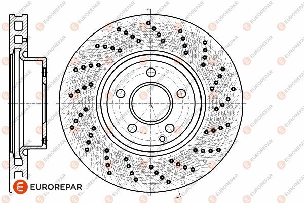 Тормозной диск EUROREPAR 1642780380