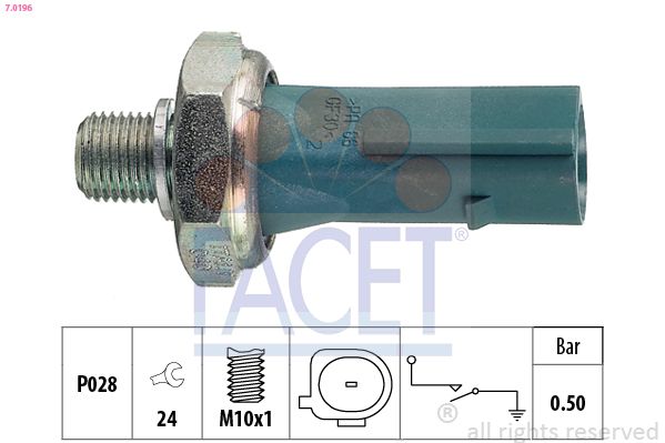 Датчик давления масла FACET 70196