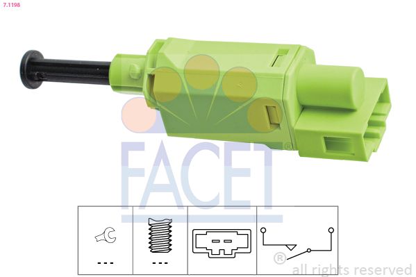 Выключатель, привод сцепления (Tempomat) FACET 71198