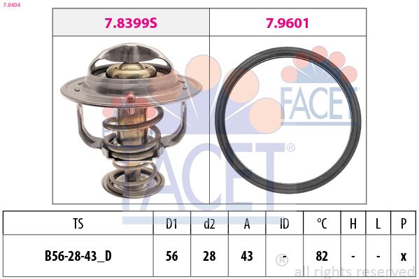 Термостат, охлаждающая жидкость FACET 78404