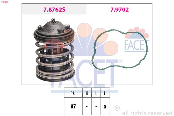 Термостат, охлаждающая жидкость FACET 78827