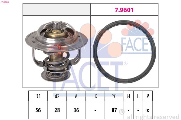 Термостат, охлаждающая жидкость FACET 78828