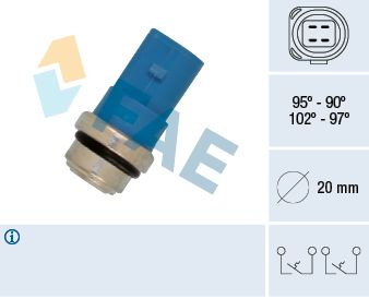 Термовыключатель, вентилятор радиатора FAE 38391