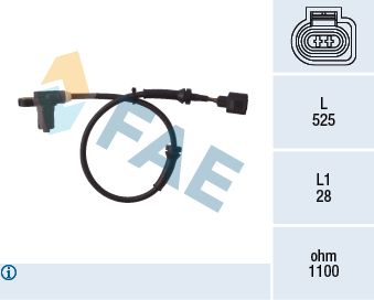 Датчик, частота вращения колеса FAE 78003