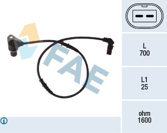 Датчик, частота вращения колеса FAE 78073