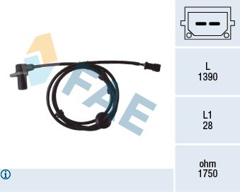 Датчик, частота вращения колеса FAE 78083