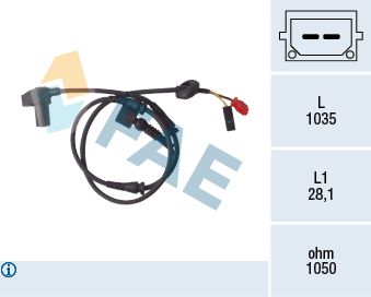 Датчик, частота вращения колеса FAE 78100