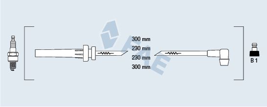 Комплект проводов зажигания FAE 83982