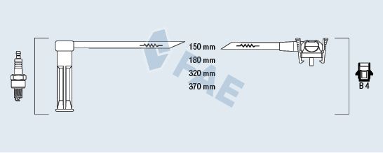 Комплект проводов зажигания FAE 85111