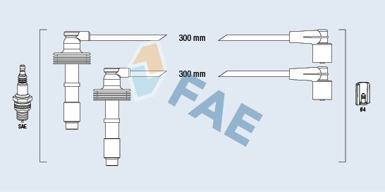Комплект проводов зажигания FAE 85481